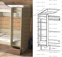 Лестница навесная (40х22х153)