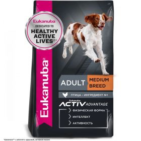 Eukanuba Adult Medium Breed 1+ years Корм сухой для взрослых собак средних пород от года и старше