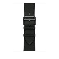 Ремешок Apple Watch Hermès Noir Swift Leather Attelage Single Tour