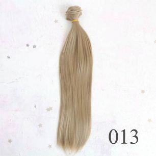 Трессы для кукол, Прямые, ЛЮКС - Русый, 30 см.