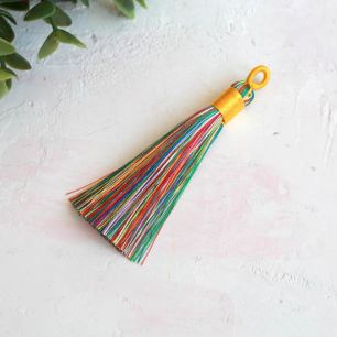 Кисточка декоративная, разноцветная 8 см.