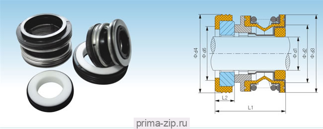Торцевое уплотнение BSE-3/4" CAR/CER/NBR