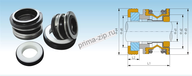Торцевое уплотнение BSE-3/4" CAR/CER/NBR