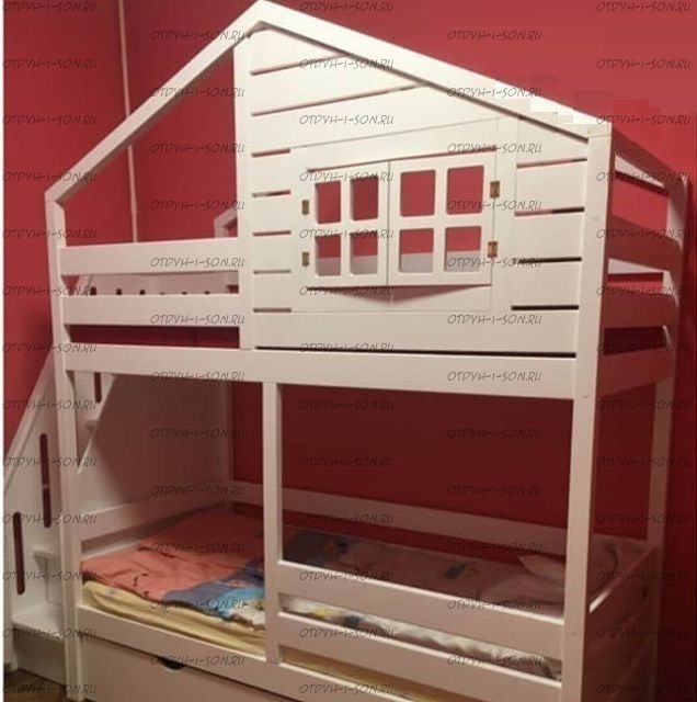 Кровать двухъярусная Домик Roof №28