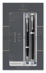 Набор Parker IM Ручка перьевая + Ручка шариковая Black CT Core FK221 2093215