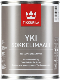 Краска Фасадная Tikkurila Yki 0.9л для Цоколя Щелочностойкая / Тиккурила Юки