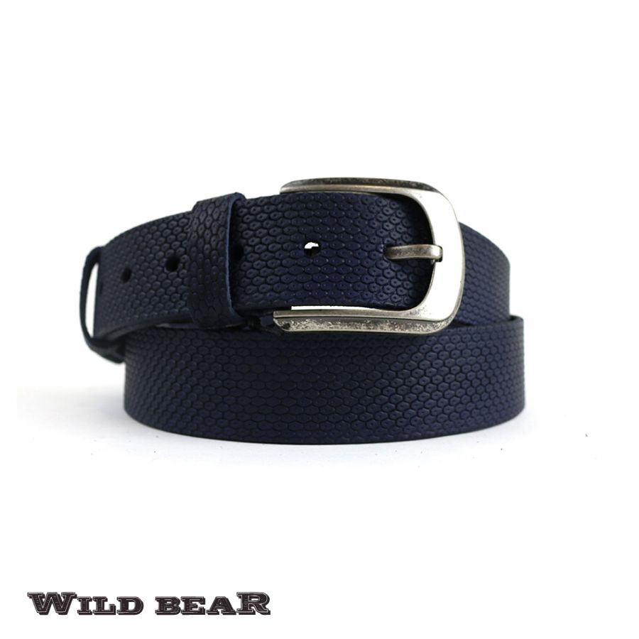 Ремень WILD BEAR RM-040m Dark-blue (универсальный)