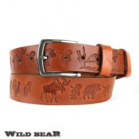 Ремень WILD BEAR RM-051f Light-brown Premium (универсальный)