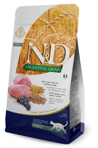 N&D Low Grain Cat Lamb & Blueberry Adult (ягненок, черника для кошек)