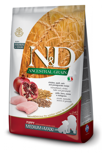 N&D Low Grain CHICKEN & POMEGRANTE Puppy medium&maxi (НД курица, гранат для щенков средних и крупных пород)