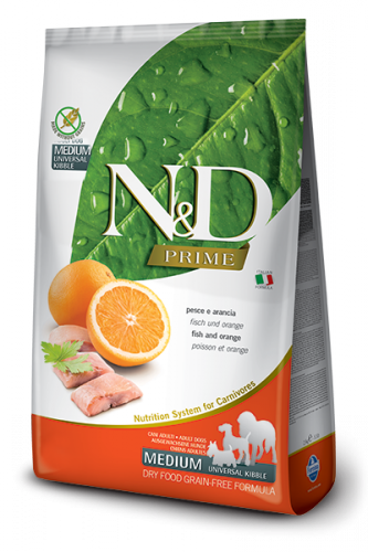N&D FISH&ORANGE Adult б/з ( Рыба+апельсин для взрослых собак всех пород)