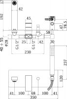 Смеситель для ванны Paffoni Elle EL001 схема 3