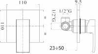 Смеситель для душа Paffoni Elle EL010 схема 5