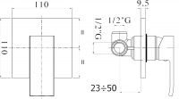 Смеситель для душа Paffoni Elle EL010 схема 6