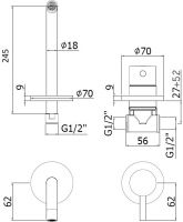 Смеситель для раковины Paffoni Light LIG007 70 схема 14