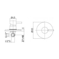 Смеситель для душа Paffoni Light LIG011 схема 10