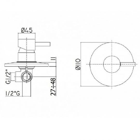 Смеситель для душа Paffoni Light LIG011 схема 12