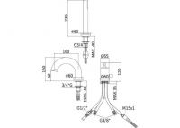 Смеситель на борт ванны Paffoni Light LIG047 схема 3