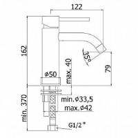 Смеситель для раковины Paffoni Light LIG071 схема 2