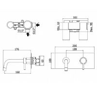 Смеситель для раковины Paffoni Light LIG101/M схема 4