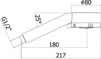 Ручной душ Paffoni Majorca ZDOC070 схема 3