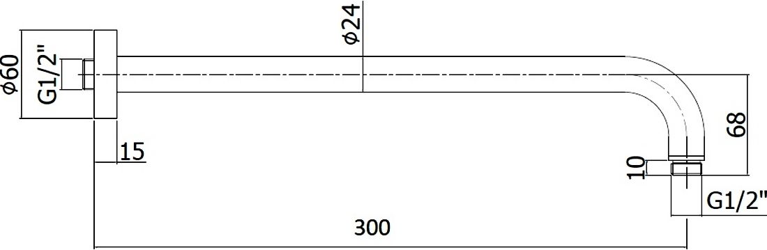 Кронштейн для верхнего душа Paffoni Lusso ZSOF035 схема 3