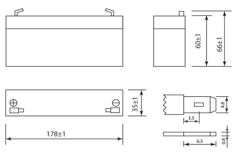 Аккумулятор герметичный VRLA свинцово-кислотный DELTA DT 12022
