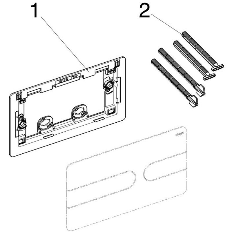 Клавиша смыва Viega Prevista Visign for Style 8613.1 773151 схема 5