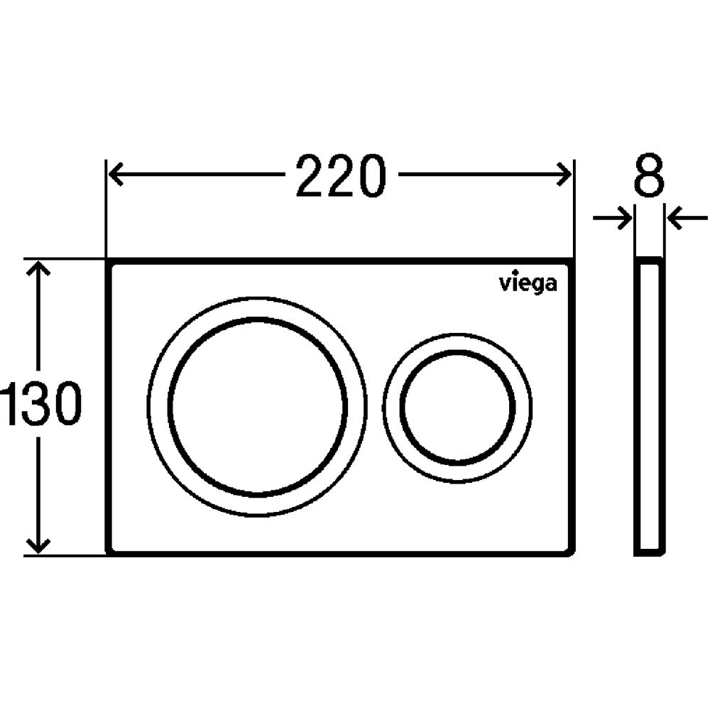 Клавиша смыва Viega Prevista Visign for Style 8610.1 7737 схема 6