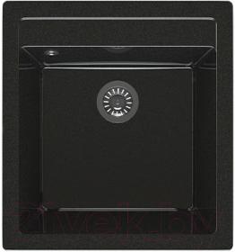Мойка иск.камень 460 х505 черный металлик МS-10