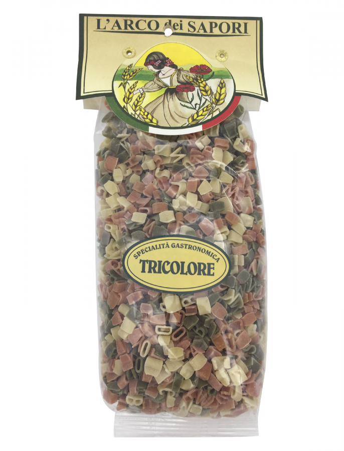 Паста алфавит триколор 500 г, Alfabeto tricolore, Pastificio Curti 500 g