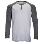 Футболка с длинным рукавом Bauer Long Sleeve Henley, Grey (SR)