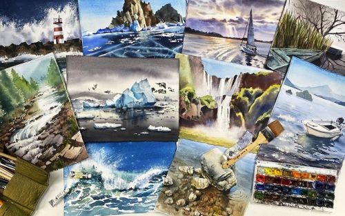 [Художник Online] Состояния воды акварелью (Дарья Куцаева)