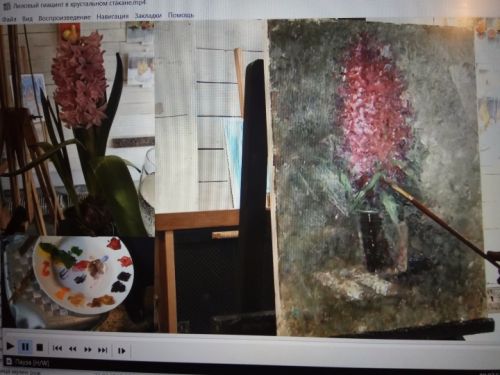 [Аурум] Лиловый гиацинт в хрустальном стакане (Елена Ильичева)