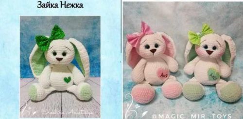 [Вязание] МК Плюшевая Зайка Нежка (Анастасия Ерохина)