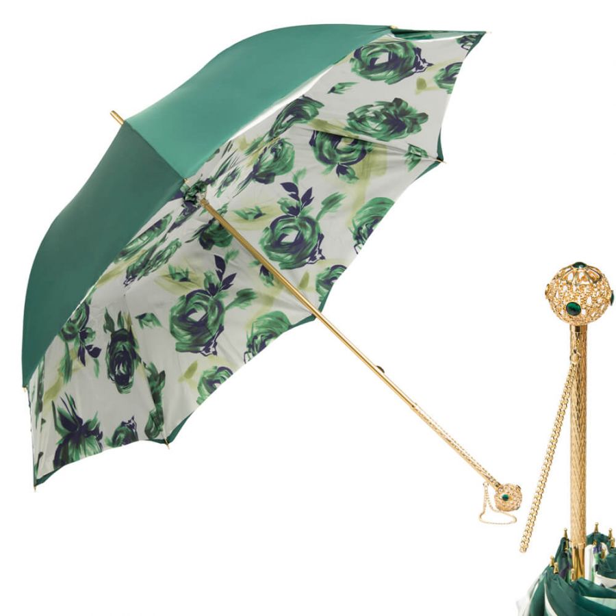 Зонт-трость Pasotti Green Patern Flat Sfera