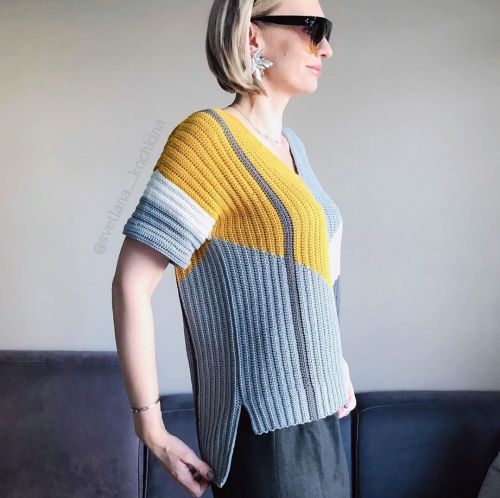 Пуловер «Geometric colorblock» (Светлана Кочкина)