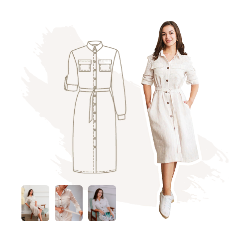 Платье-рубашка JANE [cut&sew]