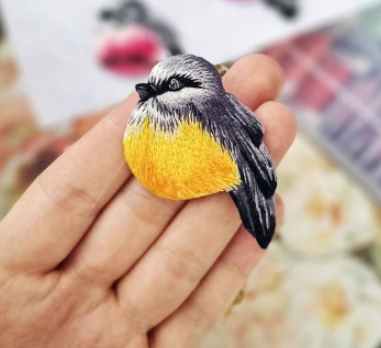 Мастер класс Брошь Птичка вышивка гладью (Яна Захарова)