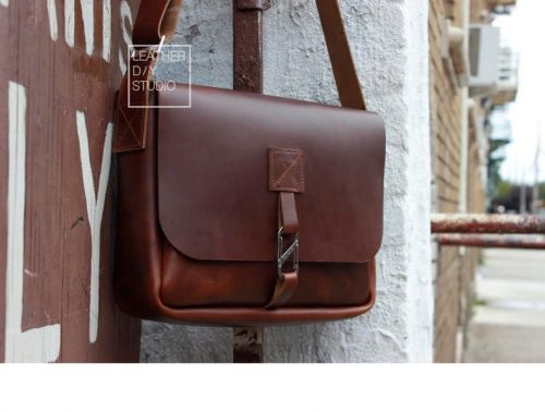 Кожаная сумка-мессенджер, модель «Crossbody 42» [LeatherDIYStudio]