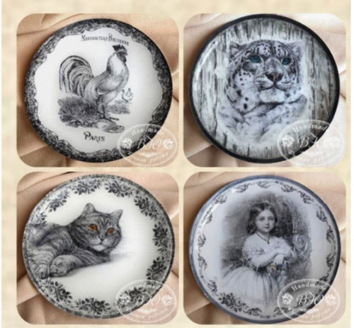 Монохромная графика на стекле (Юлия Валько)