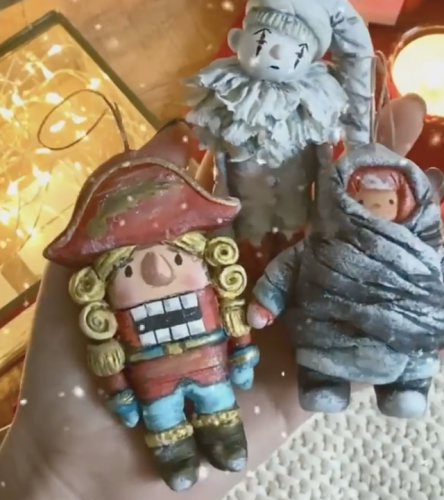 Мастер-класс Щелкунчик, Пьеро и девочка (alina_zhurbinskaya)