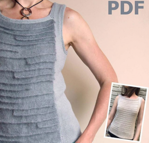 [Вязание] Топ «Mur de brigues» (Татьяна Федорова)