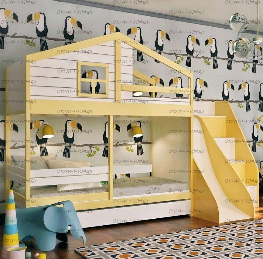 Кровать двухъярусная Домик Fantasy