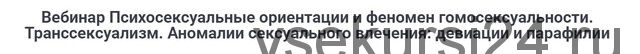 Психосексуальные ориентации и феномен гомосексуальности. Транссексуализм (Владимир Есаулов)