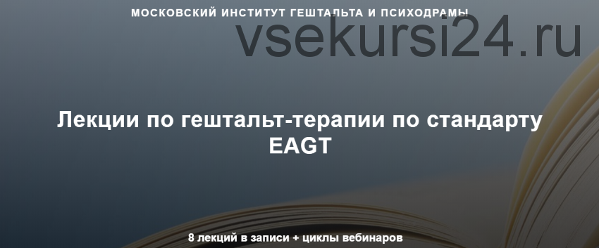 [МИГиП] Лекции по гештальт-терапии по стандарту EAGT