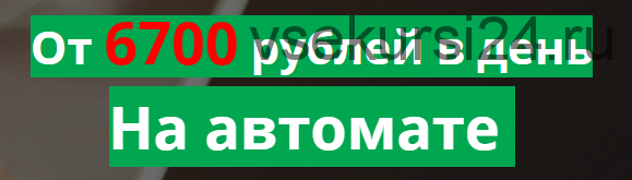 Система «Турбо деньги». От 6700 рублей в день на автомате (Константин Моргунов)