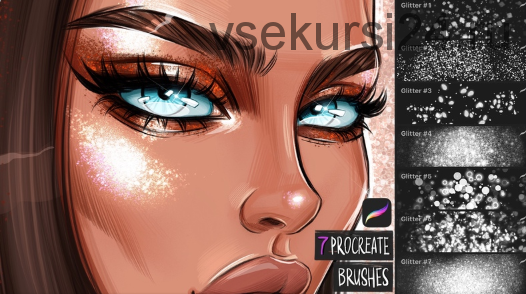 Кисти для Procreate: Подсвечивание кожи. 7 Highligher & Brush for Procreate (katty.arty)