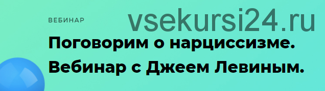 Поговорим о нарциссизме (Джей Левин)