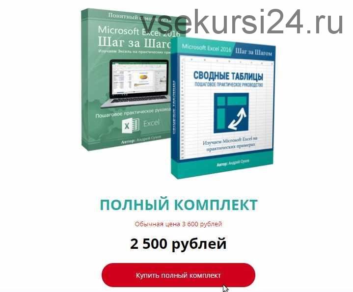 Полный курс по Microsoft Excel (Базовый курс+Сводные таблицы) (Андрей Сухов)